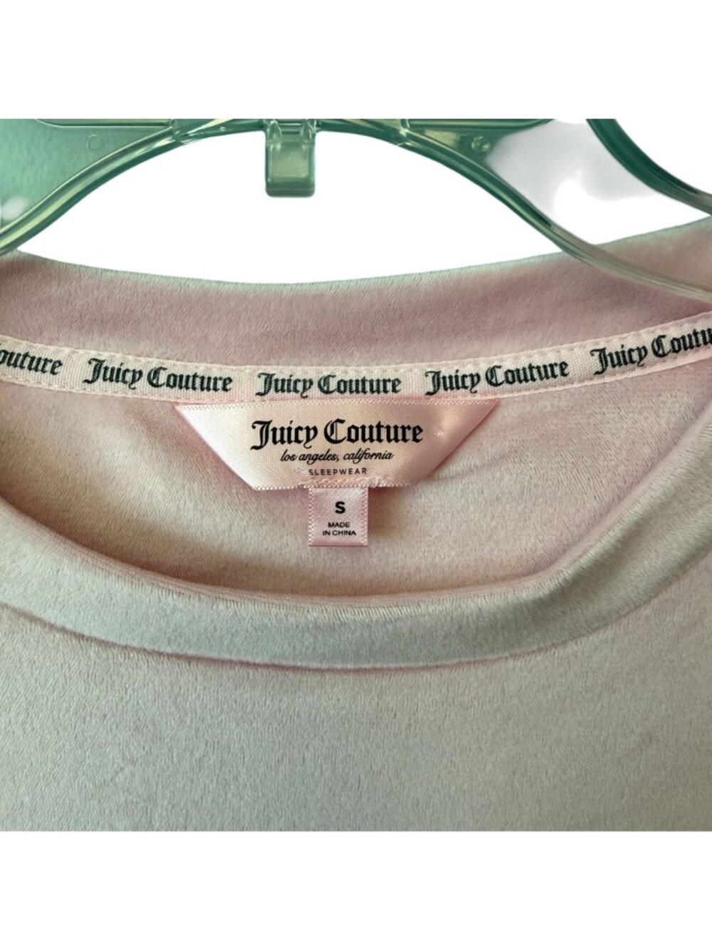 Juicy Couture Intimates Small Womens Velour Pajama Set Pink Embellished Logo - Picture 8 of 13